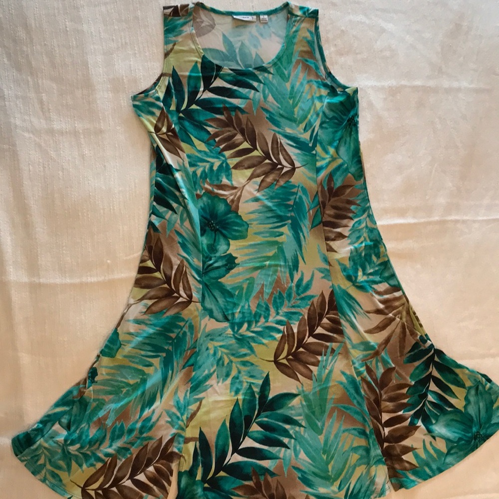 Susan Graver tropical dress. Size S